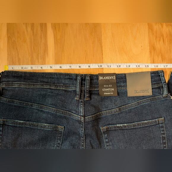 NWOT Blank NYC Stanton Straight Fit Blue Jeans Mens Size 33x32 - Picture 7 of 8